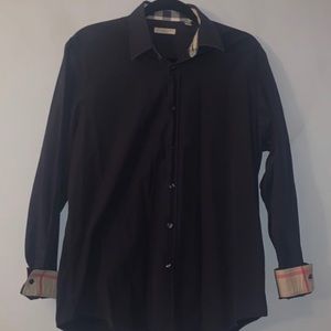 Navy Burberry button down. Size large.